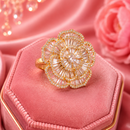Anillo Petalos Cristalinos