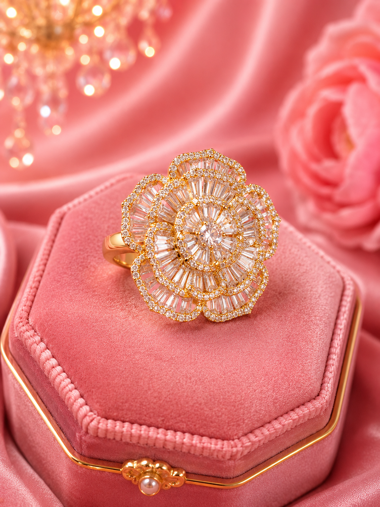 Anillo Petalos Cristalinos